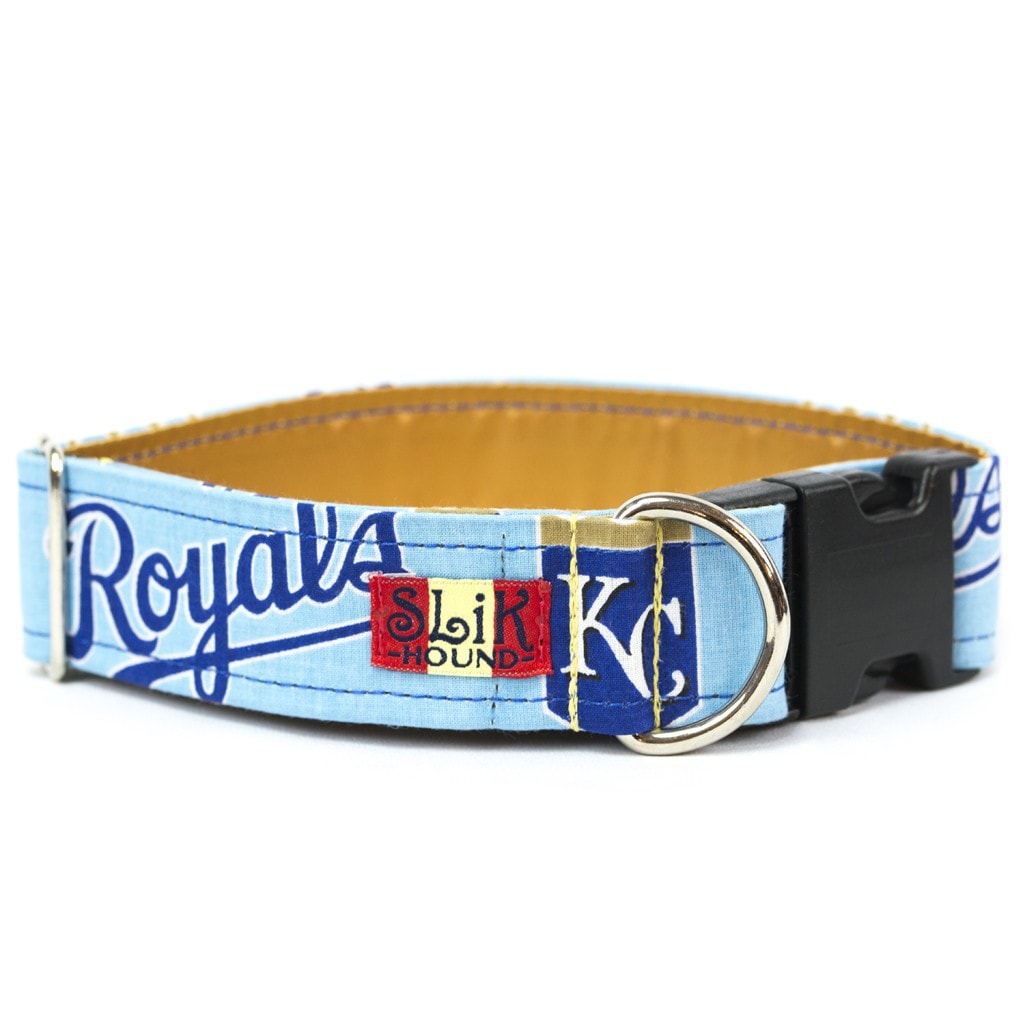 Kansas City Dog Collar Dog Hearts KC Design in Blue. – SLiK Hound