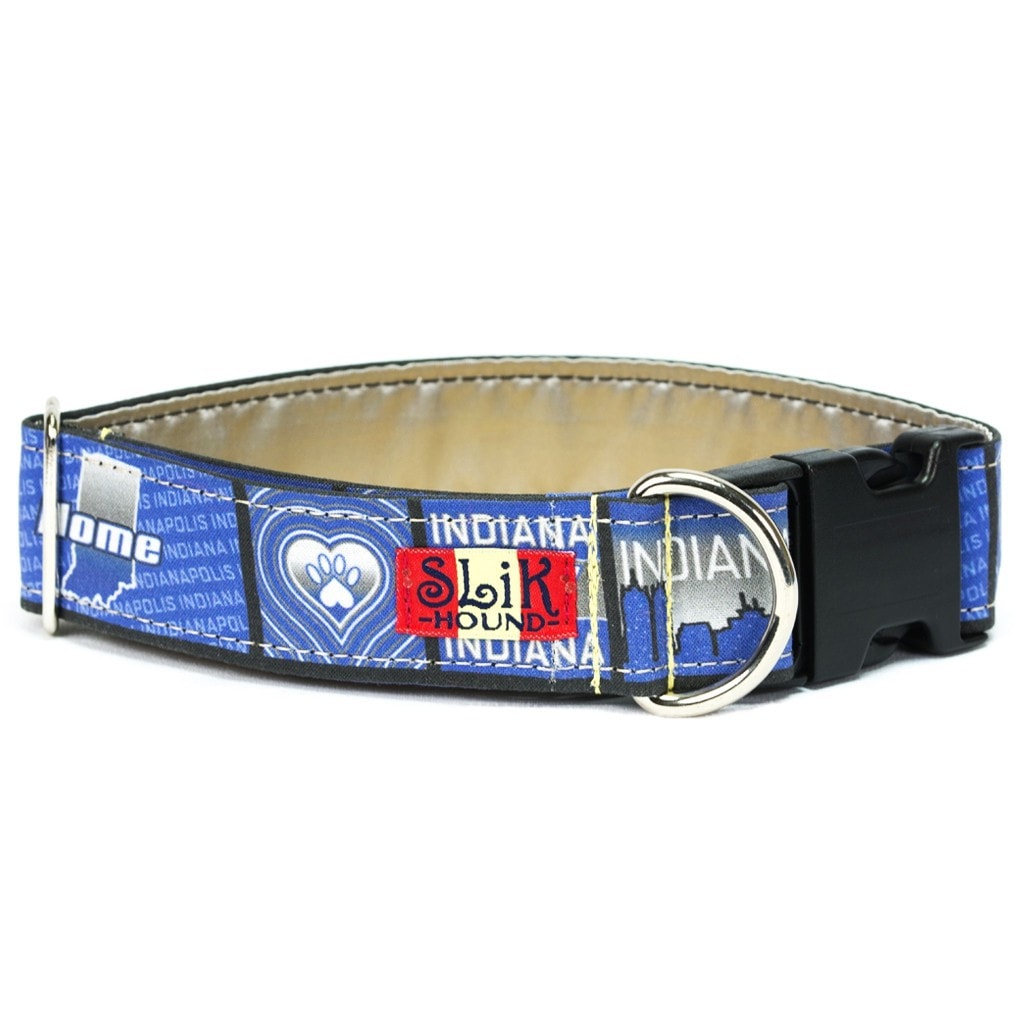 Kansas City Dog Collar Dog Hearts KC Design in Blue. – SLiK Hound