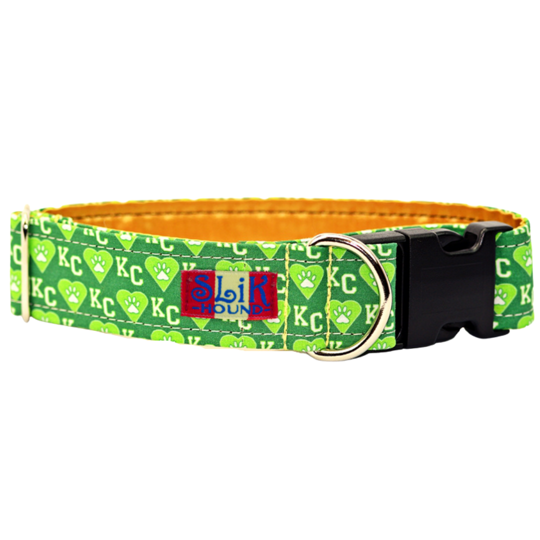 Kansas City Personalized Dog Collars - Pink Hearts – SLiK Hound